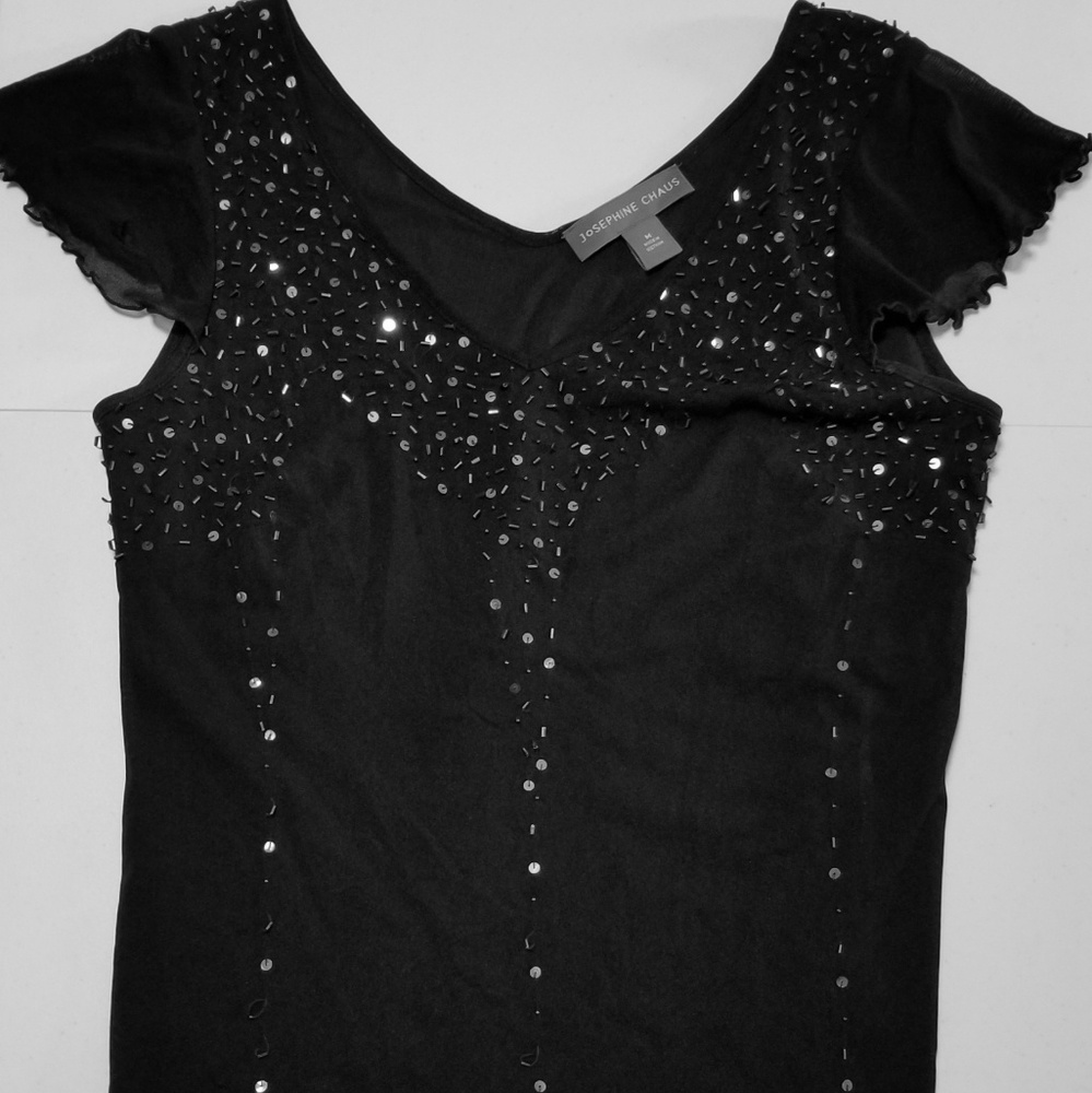 Sexy black v neck